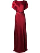 Alberta Ferretti Wrap Back Gown - Red