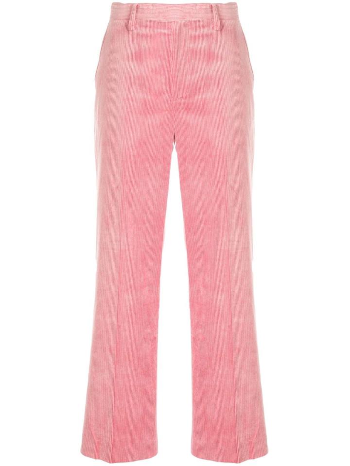 Undercover Flared Leg Corduroy Trousers - Pink