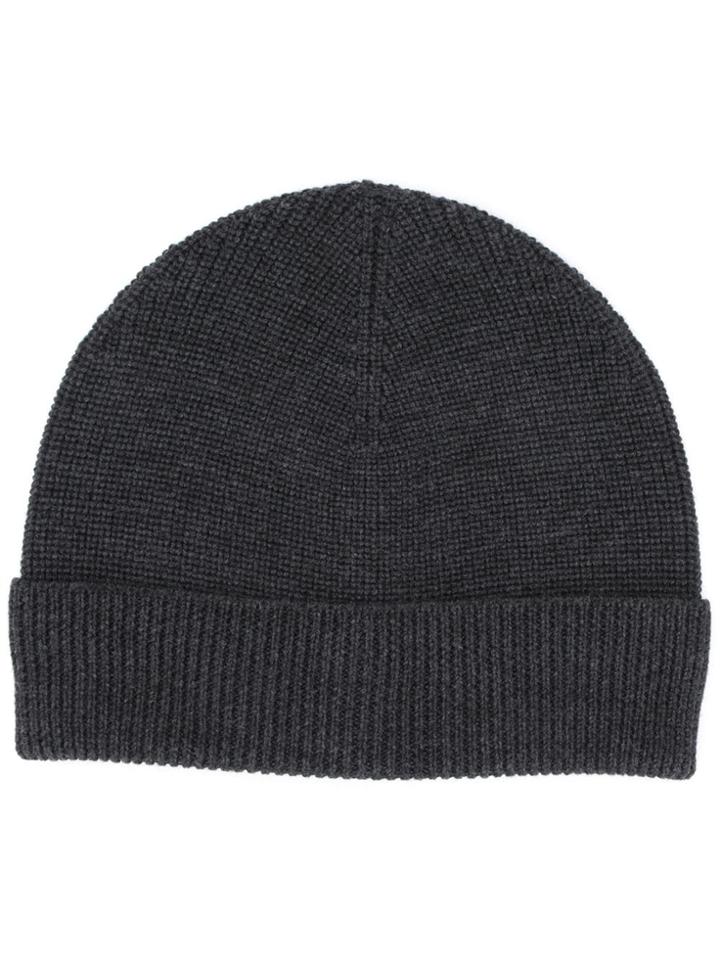 Barena Ribbed Beanie Hat - Grey