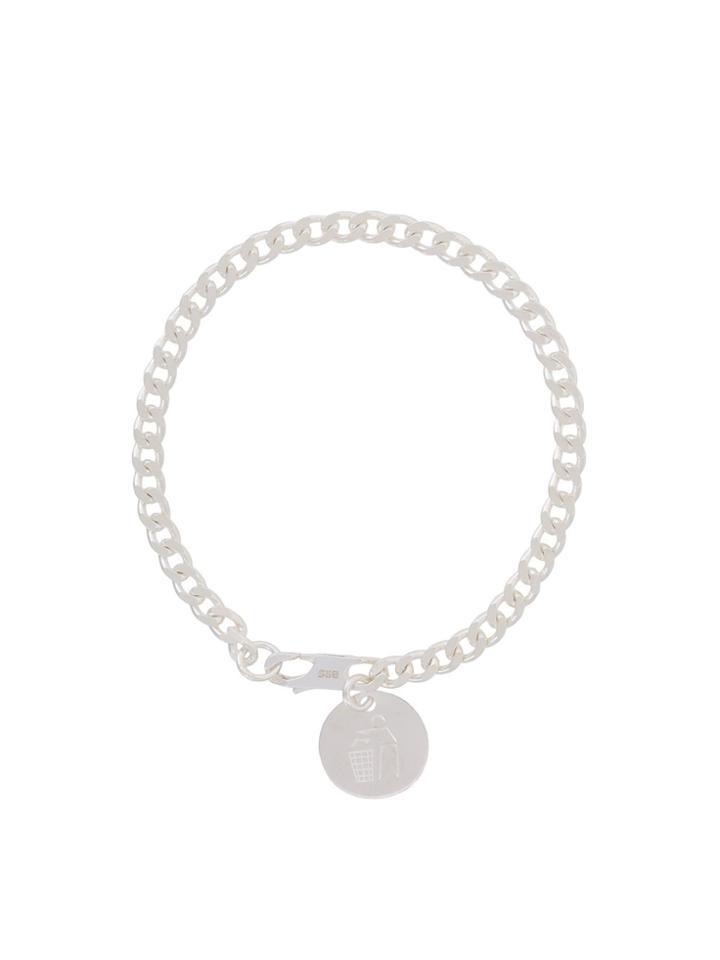 Biis Rubbish Bin Charm Chain Bracelet - Metallic