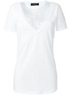 Twin-set Lace Panel T-shirt, Women's, Size: Medium, White, Cotton/polyamide