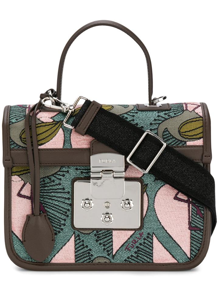 Furla Printed Cross Body Bag - Brown