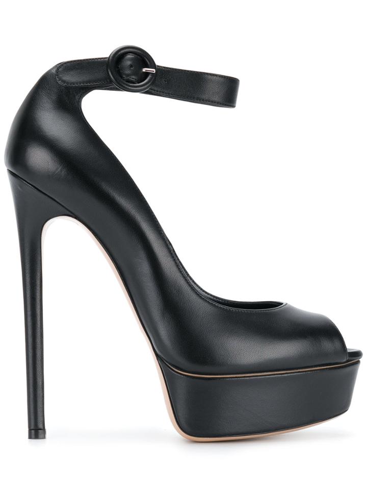 Casadei Open-toe Pumps - Black