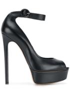 Casadei Open-toe Pumps - Black