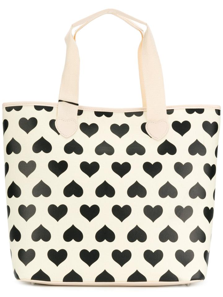Twin-set Printed Hearts Tote Bag - Nude & Neutrals