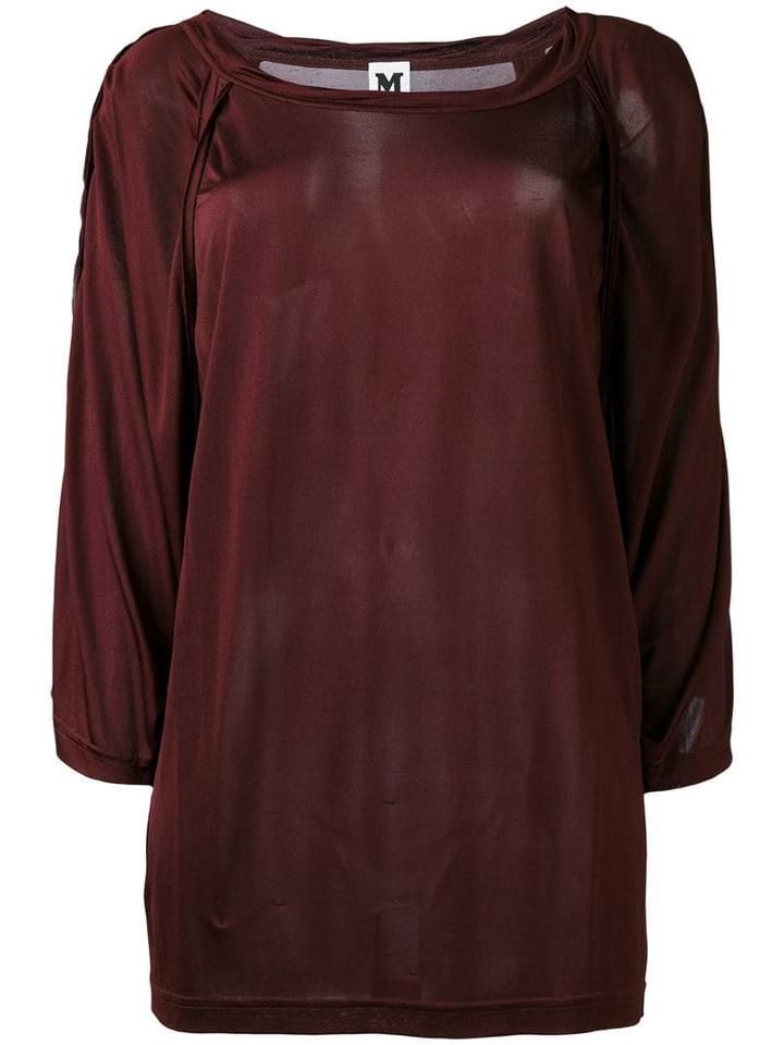 Missoni Pre-owned Slash Neck Knitted Top - Red