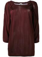 Missoni Pre-owned Slash Neck Knitted Top - Red