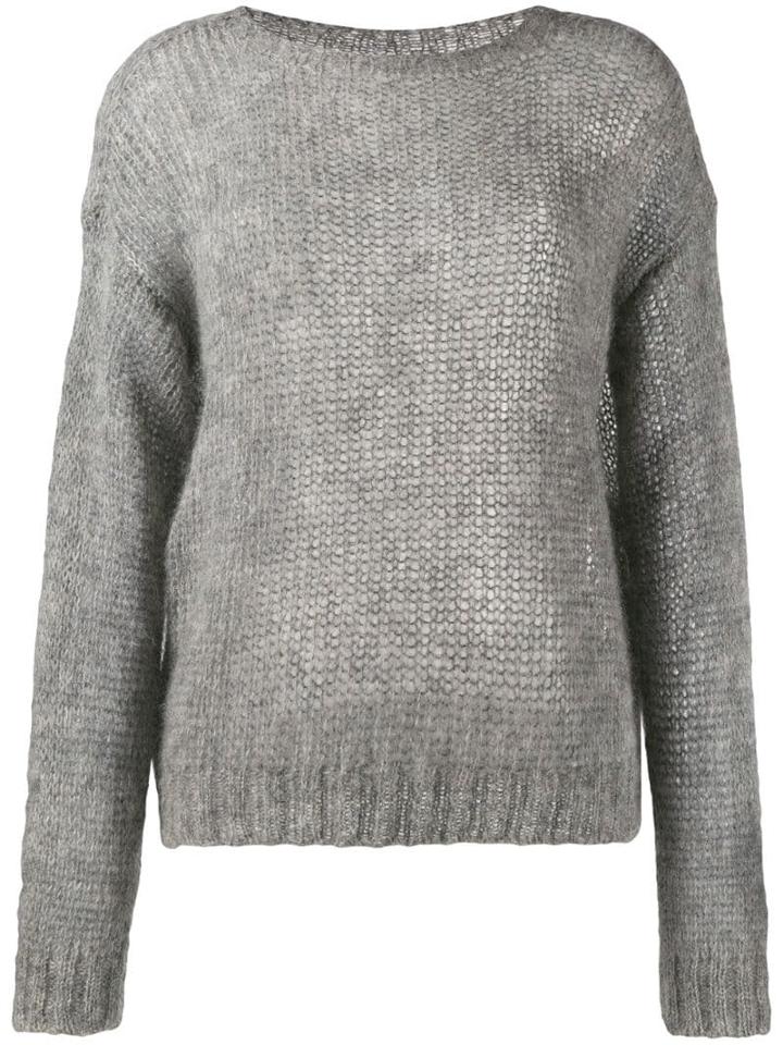 Prada Open-knit Jumper - Grey