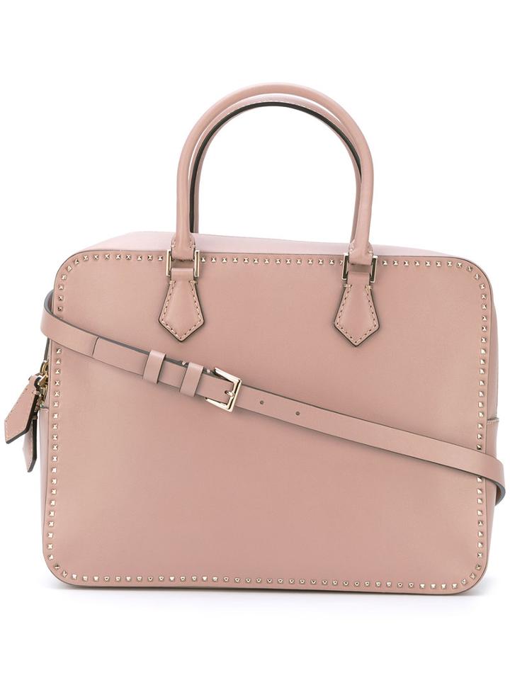 Valentino - Valentino Garavani Rockstud Duffle Tote - Women - Leather - One Size, Pink/purple, Leather