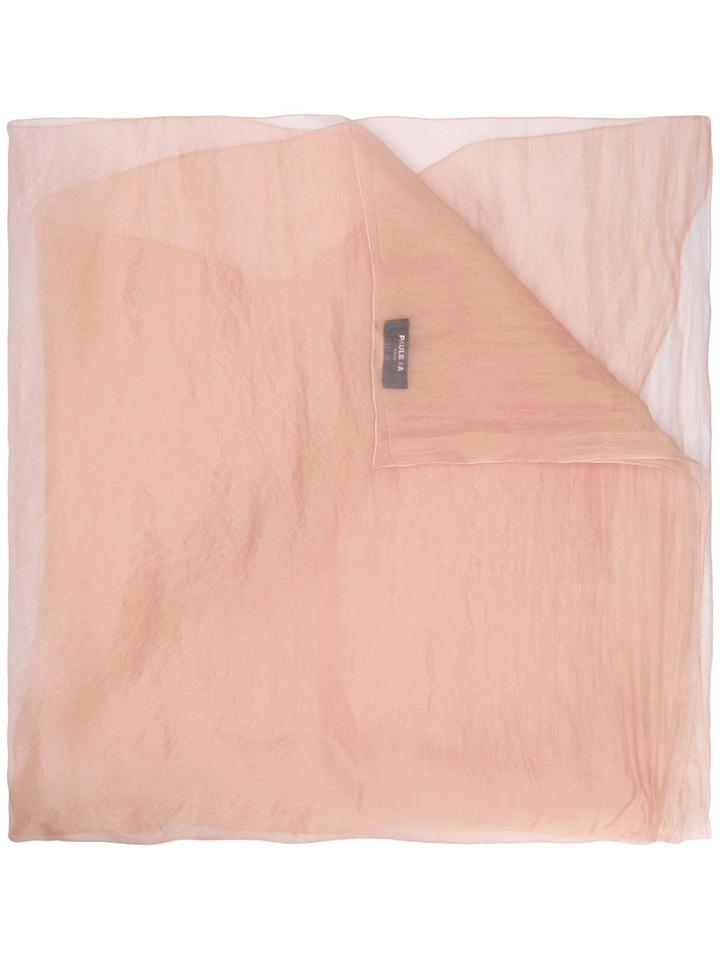 Paule Ka - Lightweight Scarf - Women - Silk - One Size, Pink/purple, Silk