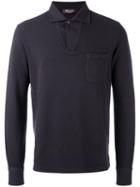 Loro Piana - Open Neck Polo Top - Men - Cotton/cashmere - Xs, Blue, Cotton/cashmere