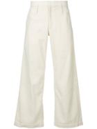 Comme Des Garçons Vintage Glittery Cropped Trousers - White