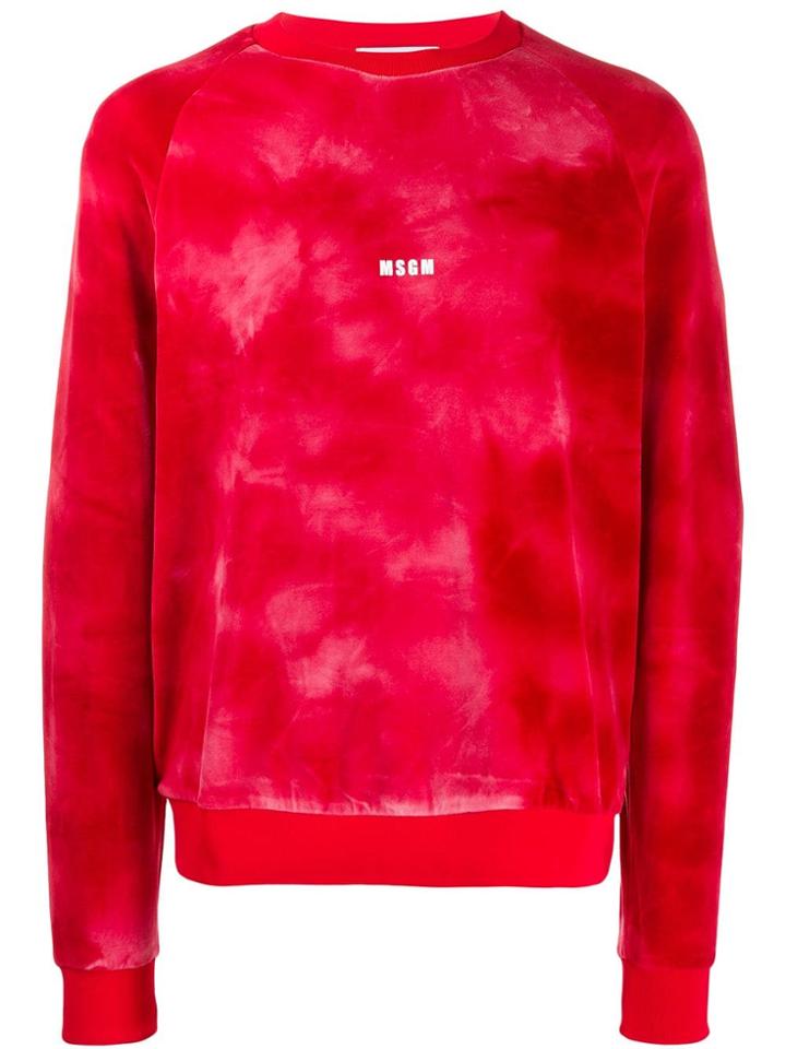 Msgm Tie-dye Sweatshirt - Red