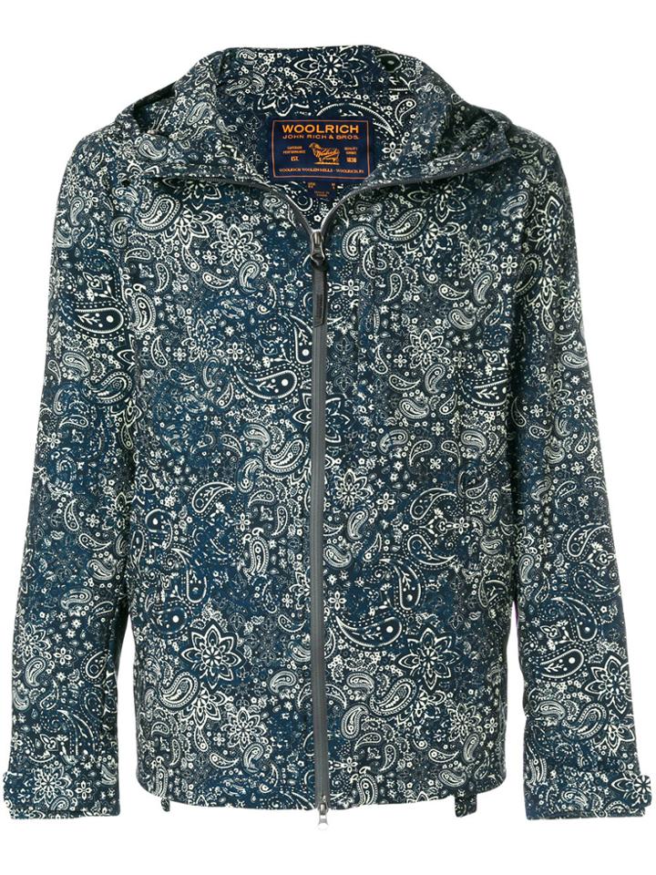 Woolrich Paisley Print Hooded Jacket - Green