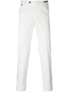 Pt01 Super Slim 'watercolor' Trousers, Men's, Size: 48, White, Cotton/spandex/elastane