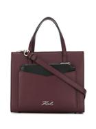 Karl Lagerfeld Small K/pocket Tote - Red