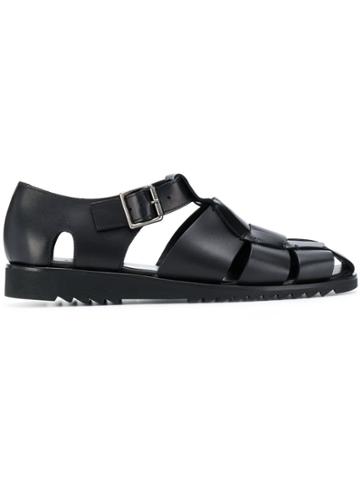 Paraboot Cut Out Sandals - Black