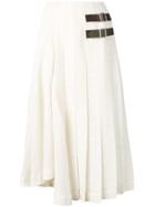 Victoria Beckham Buckle Detail Skirt - White