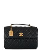 Chanel Pre-owned Diamond Quilted 2way Bag - Black