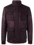 Etro Quilted Sahariana Jacket, Men's, Size: Xxl, Pink/purple, Viscose/polyester/acetate/spandex/elastane