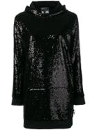 Philipp Plein Hooded Jumper Dress - Black