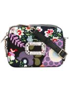 Roger Vivier - Floral Clutch - Women - Calf Leather - One Size, Women's, Black, Calf Leather