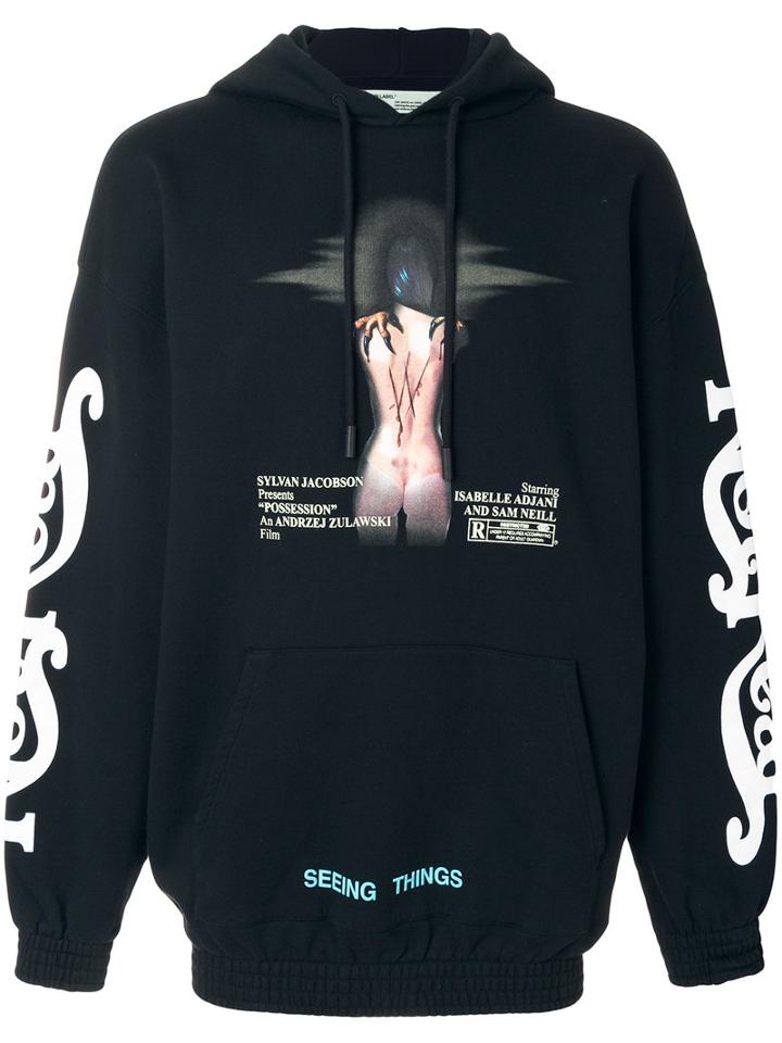 Off-white - Seeing Things Hoodie - Men - Cotton - M, Black, Cotton