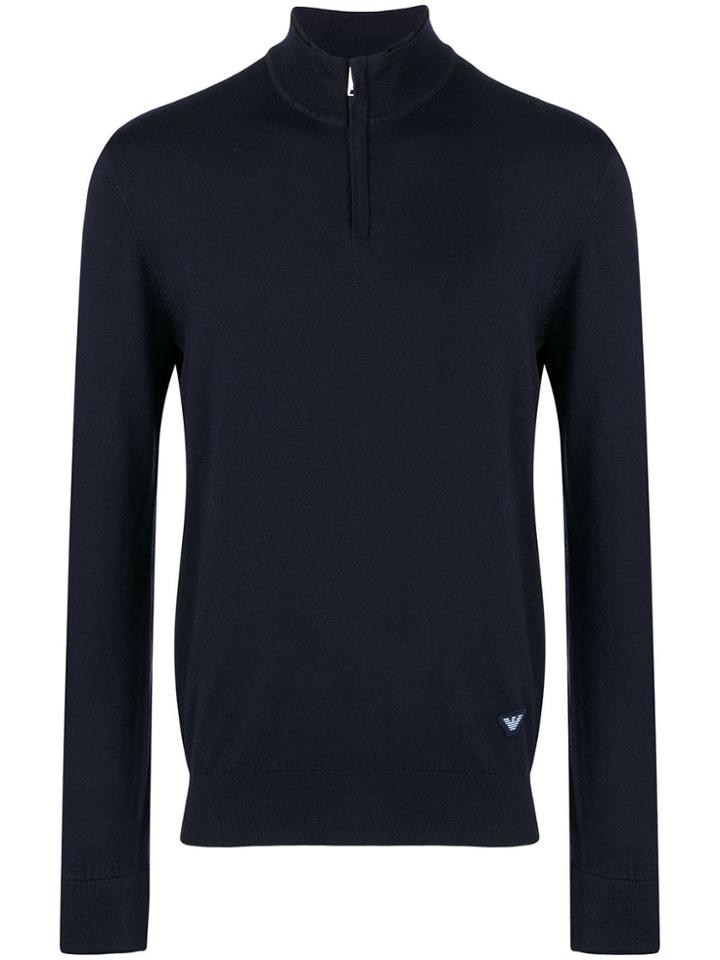 Emporio Armani Zip-up Cardigan - Blue