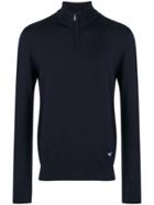 Emporio Armani Zip-up Cardigan - Blue