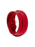 Tom Ford Buckle Wrap Bracelet - Red