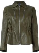 Alexander Mcqueen Leather Fitted Jacket