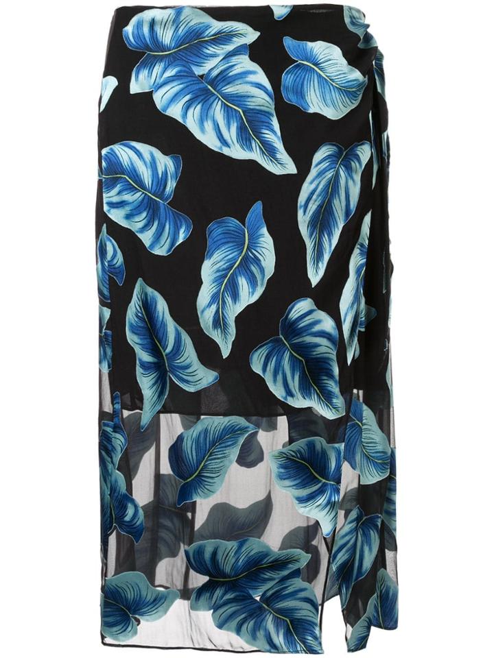 Alice+olivia Lumi Wrap Midi Skirt - Black