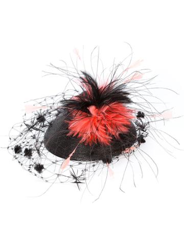 Gigi Burris Millinery Feather Embellished Hat - Black