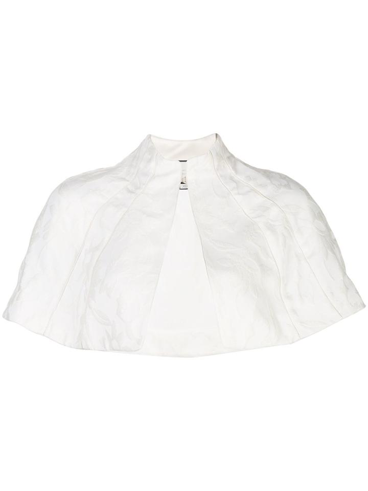Alexis Fiah Jacquard Cape - White