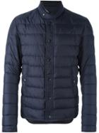 Moncler 'hanriot' Padded Jacket, Men's, Size: 6, Blue, Lamb Skin/polyamide/feather