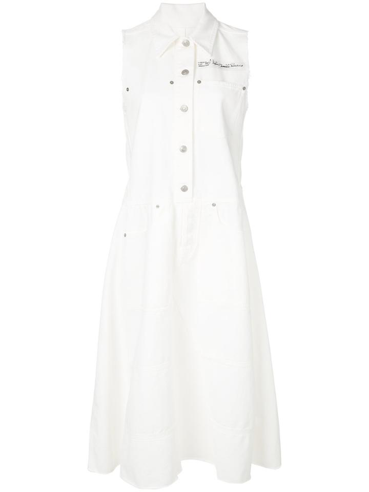 Mm6 Maison Margiela Trapeze Shift Dress - White