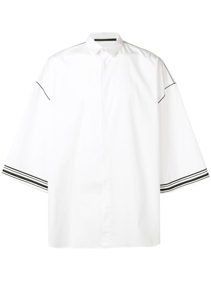 Haider Ackermann Contrast-trim Oversized Shirt - White