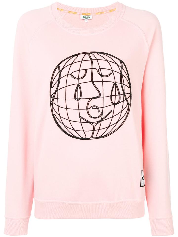 Kenzo - Embroidered Sweatshirt - Women - Polyester - S, Pink/purple, Polyester