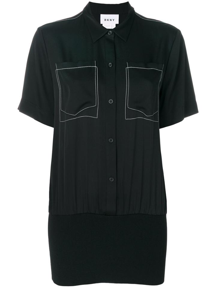 Dkny Patch Embroidered Shirt - Black
