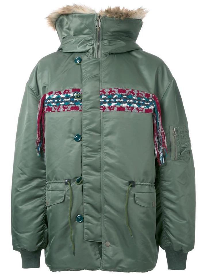Facetasm Hooded Jacket, Men's, Size: Large, Green, Nylon