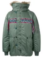 Facetasm Hooded Jacket, Men's, Size: Large, Green, Nylon