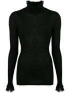 Philosophy Di Lorenzo Serafini Lace Knit Sweater - Black