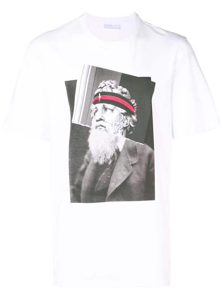 Neil Barrett Front Print T-shirt - White