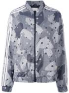 Adidas Originals - Graphic Print Track Jacket - Women - Polyester - 40, Black, Polyester