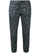 Woolrich - Embroidered Cropped Trousers - Women - Cotton/spandex/elastane - 26, Green, Cotton/spandex/elastane