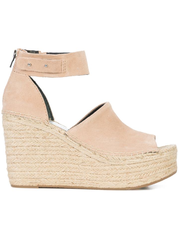 Dolce Vita Open Toe Wedge Espadrilles - Nude & Neutrals