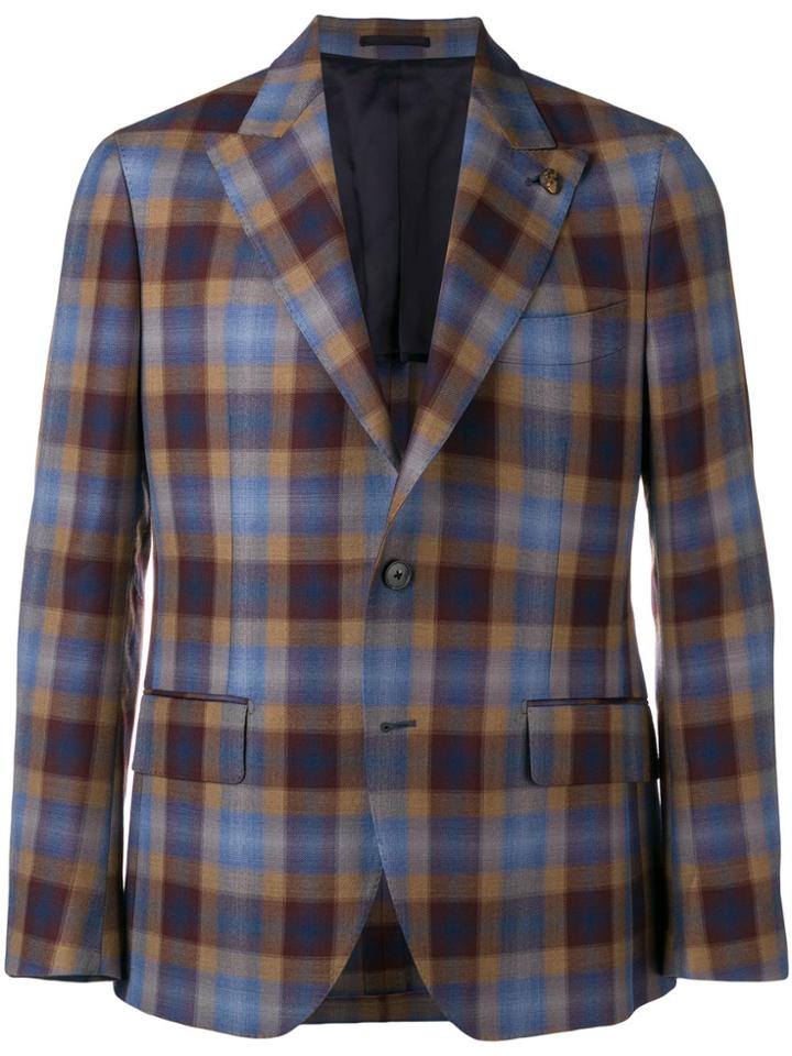 Gabriele Pasini Checked Single-breasted Blazer - Brown