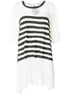 Edward Achour Paris Striped Lace-trimmed Dress - Nude & Neutrals