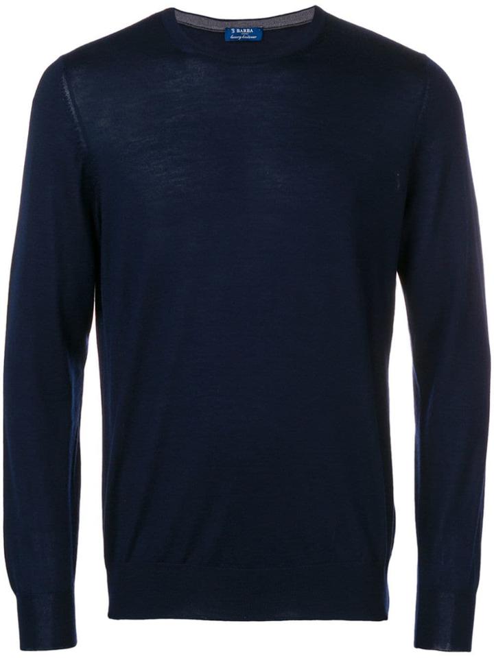 Barba Fine-knit Jumper - Blue