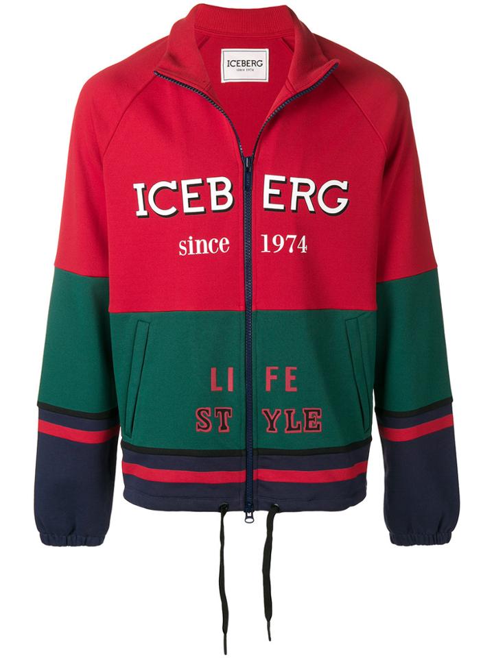 Iceberg Zipped Cardigan - Red